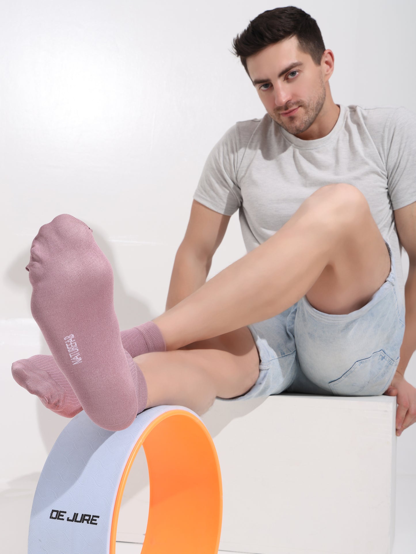 Naturefab Herren Bambus Knöchellange Socken Lilac Chalk