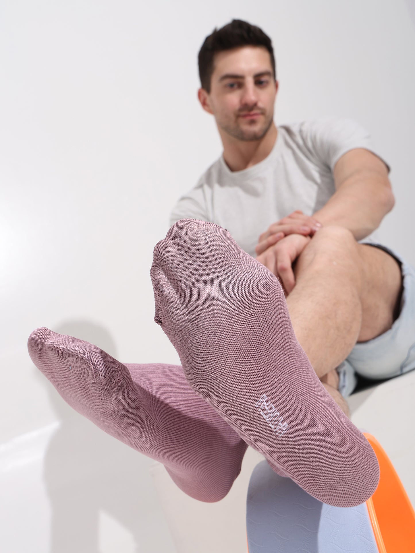 Naturefab Herren Bambus Knöchellange Socken Lilac Chalk