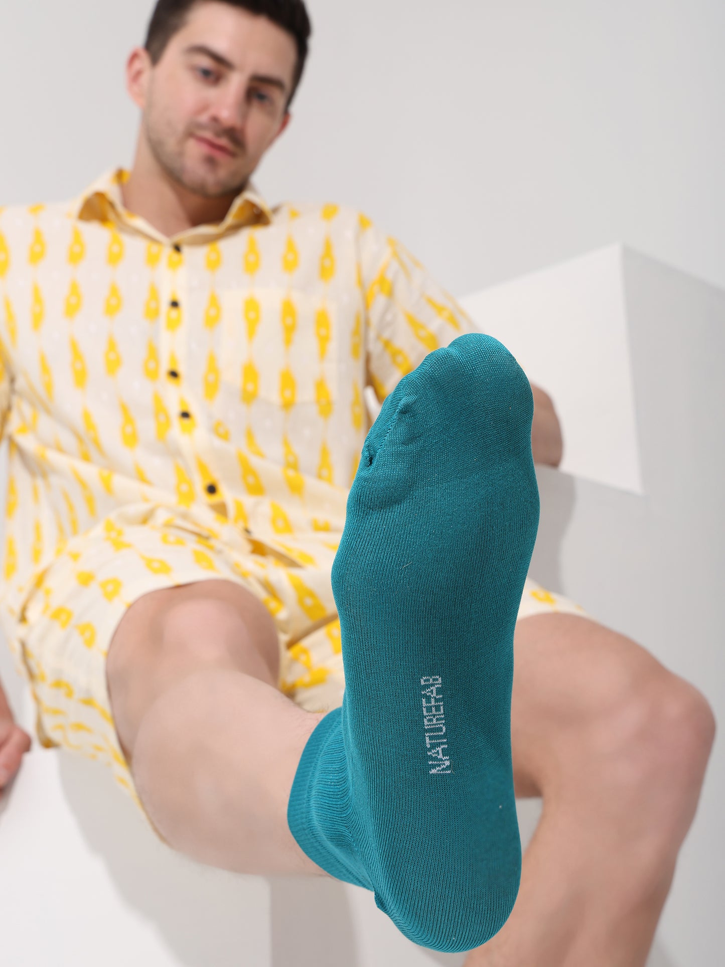 Naturefab Men's Bamboo Ankle Length socks Verdigns (Pack of 3)
