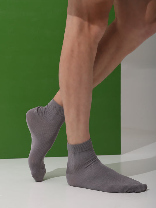 Naturefab Men's Bamboo Ankle Length socks Zinc