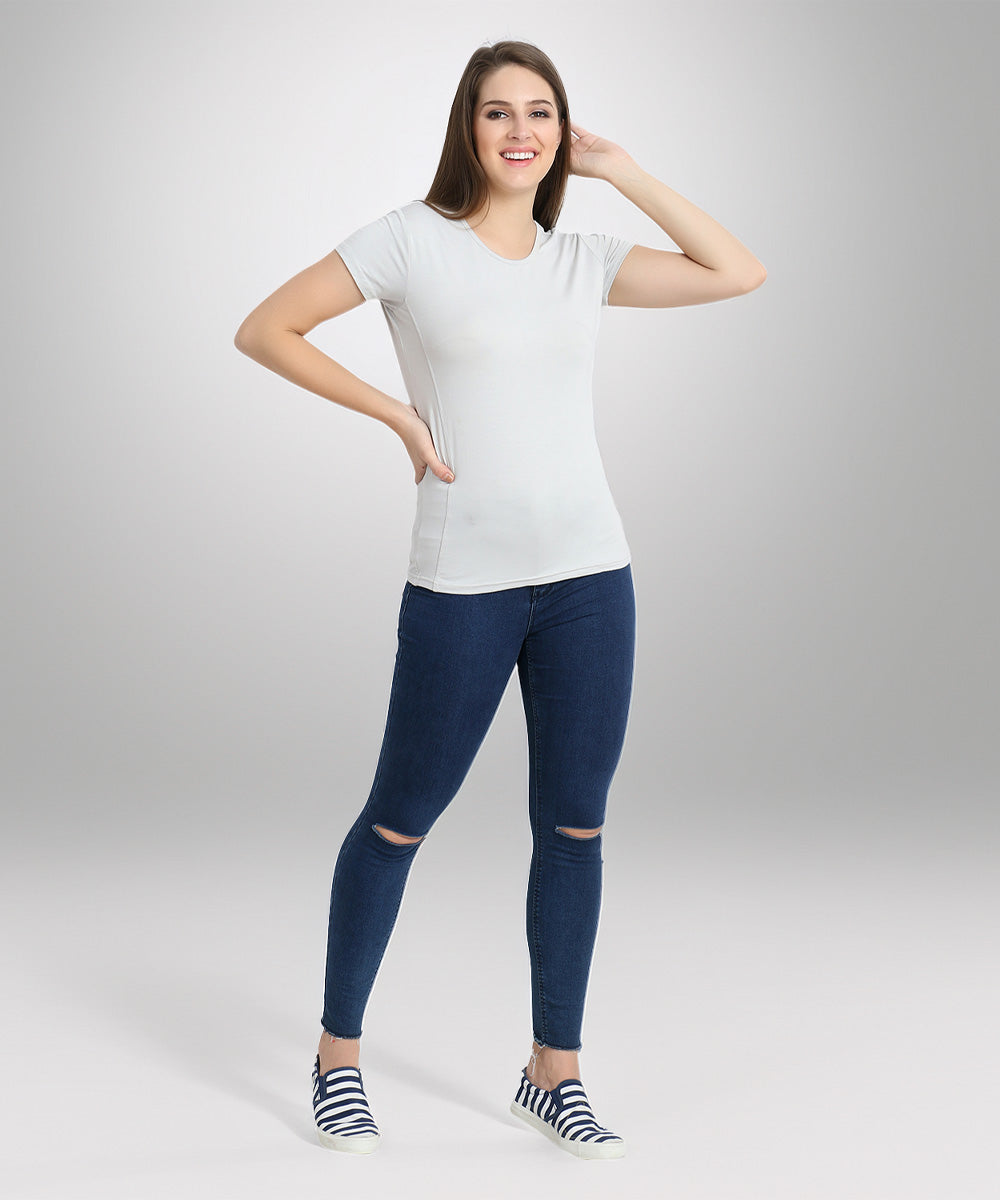 Naturefab Women's Organic Bamboo Tshirt Grey