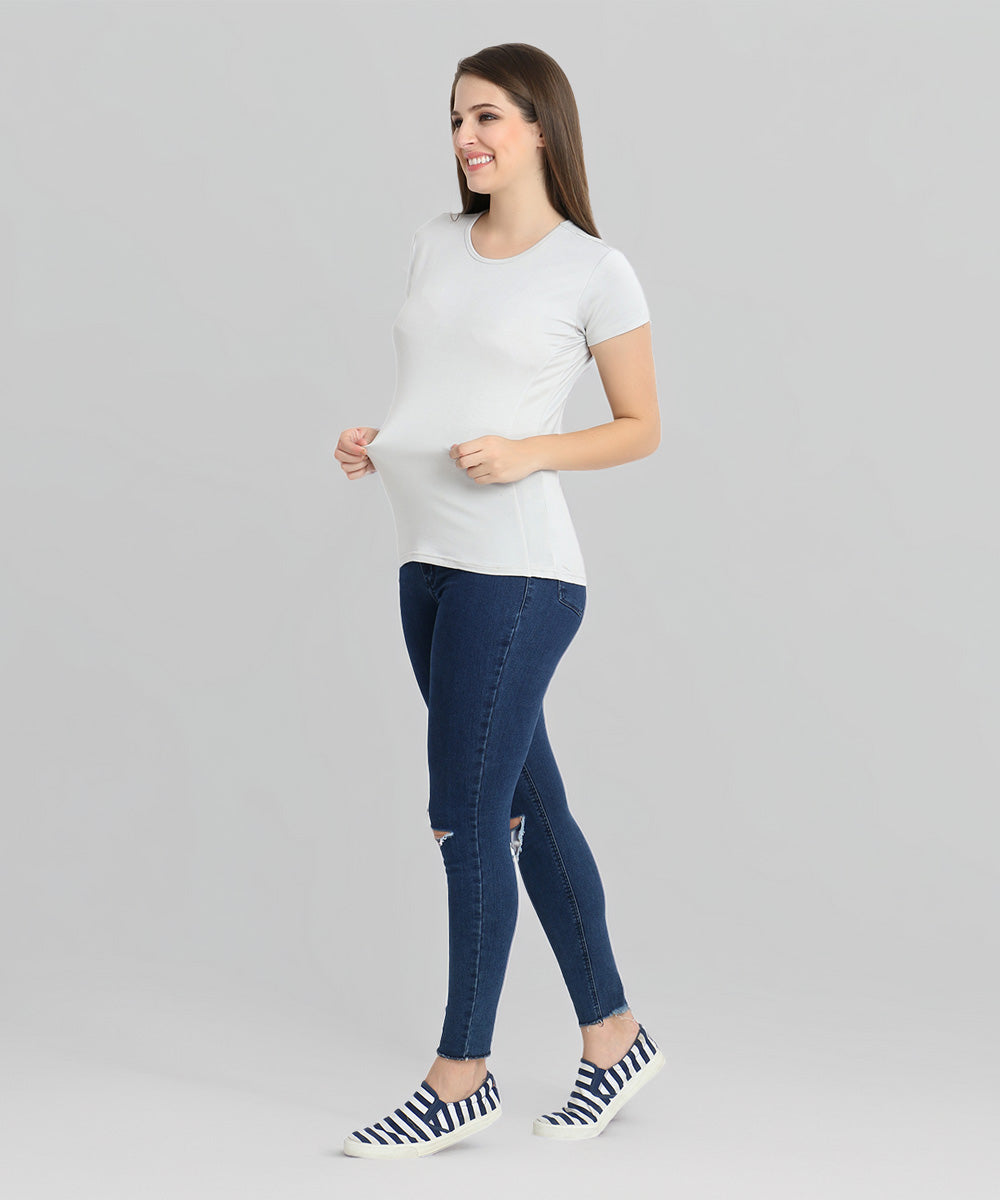 Naturefab Women's Organic Bamboo Tshirt Grey