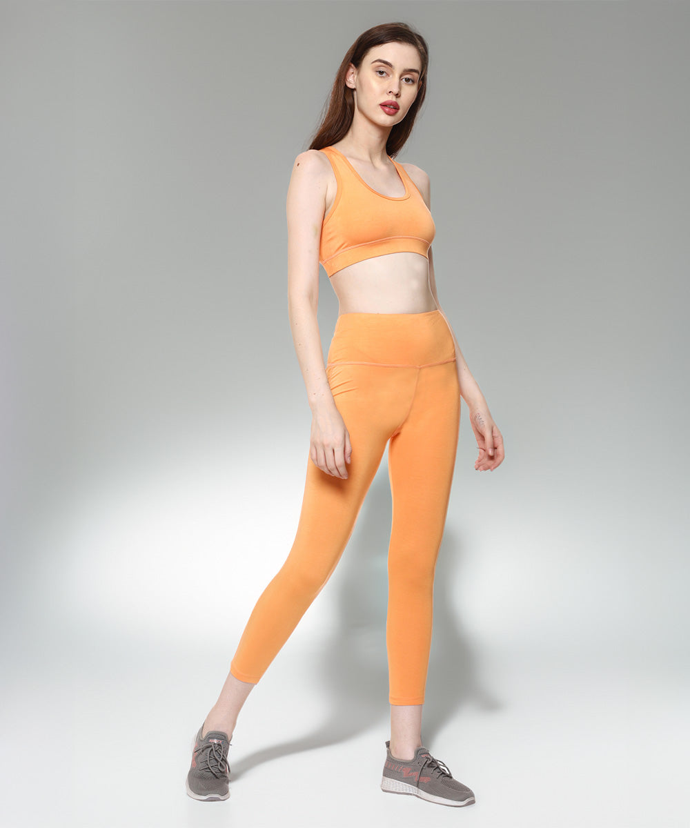 Naturefab Women's Bamboo Yoga Legging Papaya