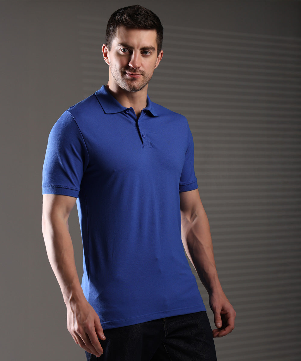 Naturefab Men’s Organic Bamboo Polo Tshirt Airforce Blue