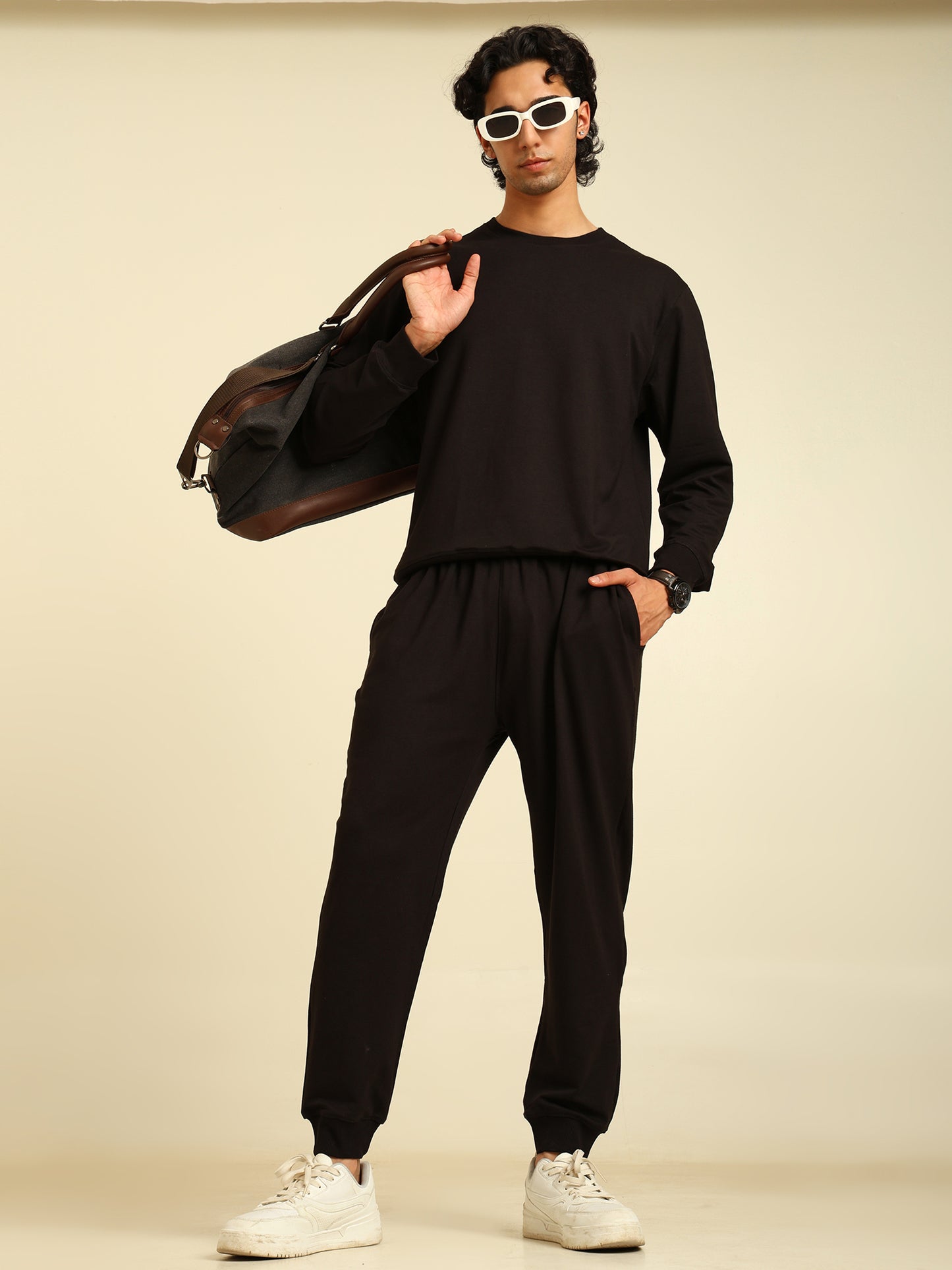 Naturefab Men's Organic Bamboo Winter Co-ord Black