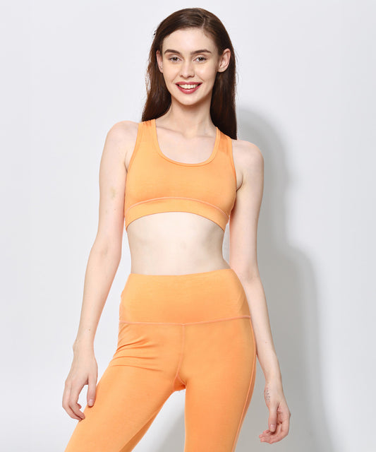 Naturefab Women's Bamboo Sports Bra Papaya