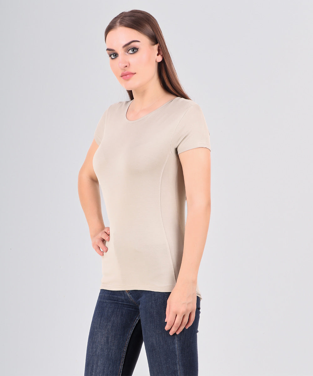 Naturefab Women's Organic Bamboo Tshirt Musk Grey