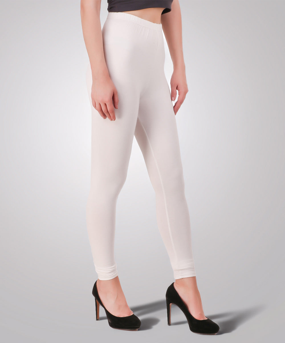 Naturefab Women's Organic Bamboo Legging White