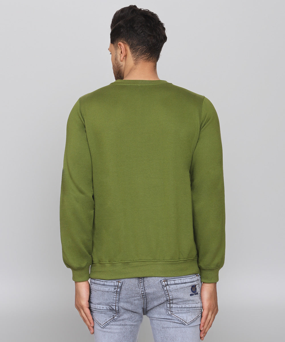 Naturefab Men's Organic Bamboo fleece Sweatshirt Green