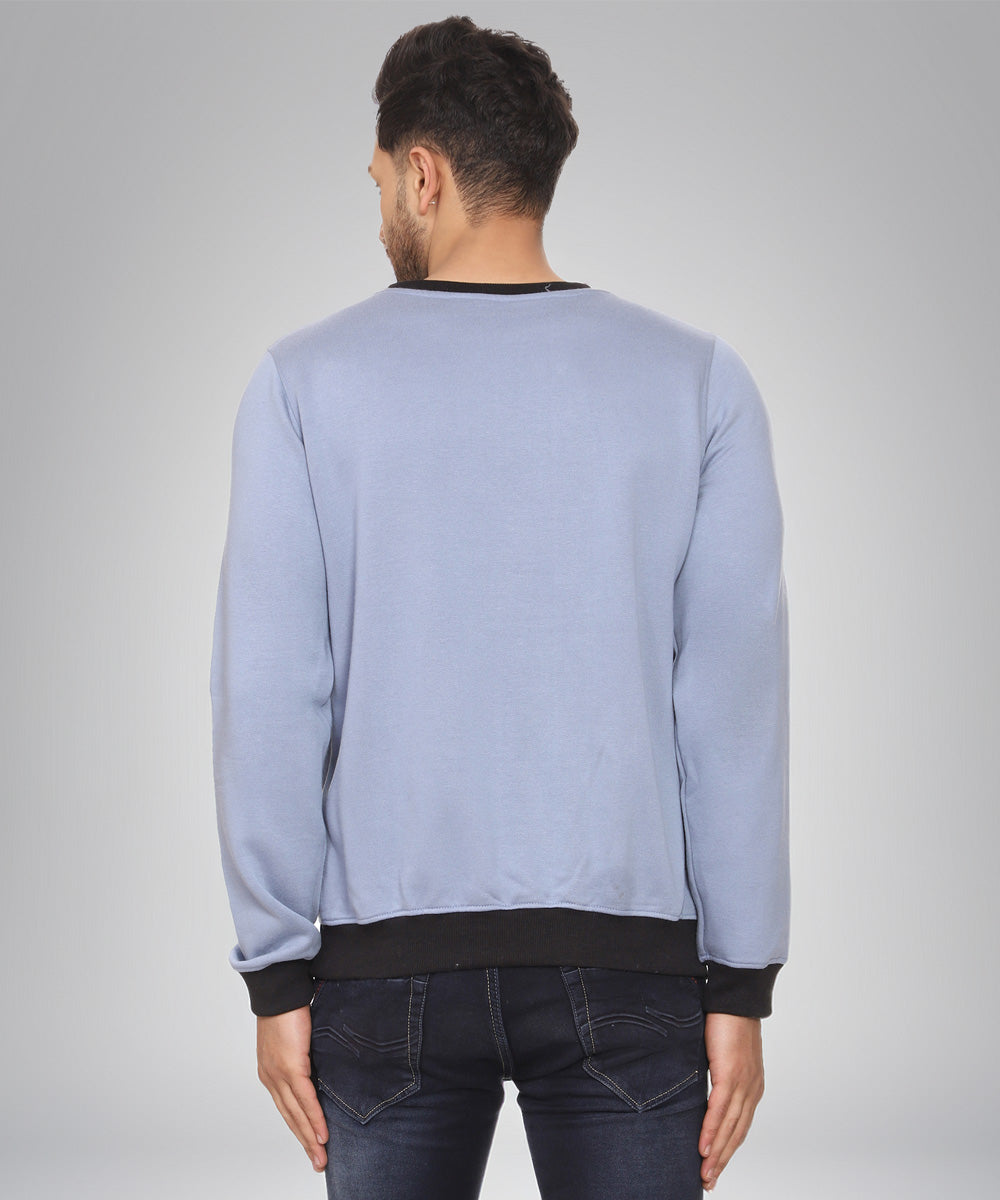 Naturefab Herren Bio-Bambusfleece-Sweatshirt Blau (Schwarz)