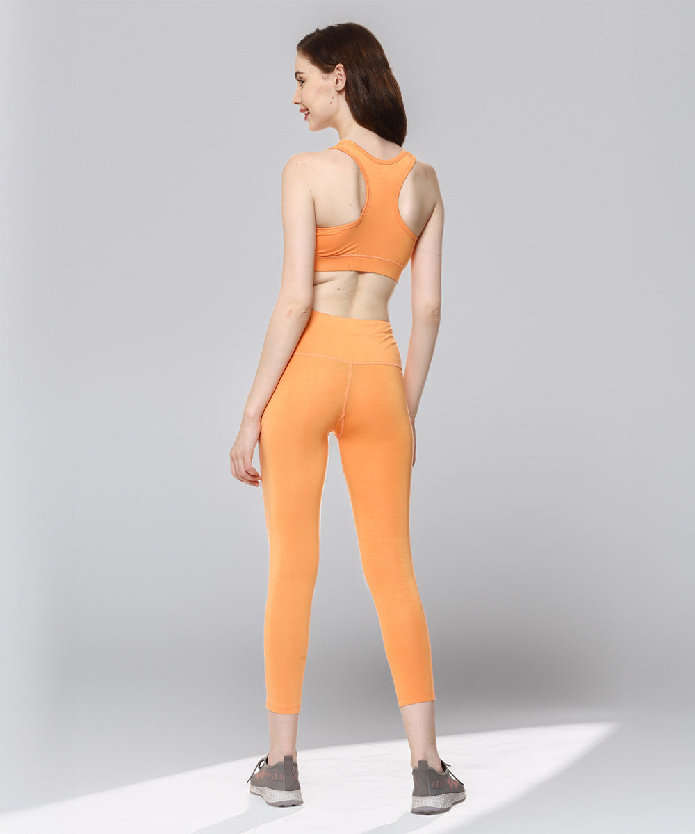 Naturefab Women's Bamboo Yoga Legging Papaya