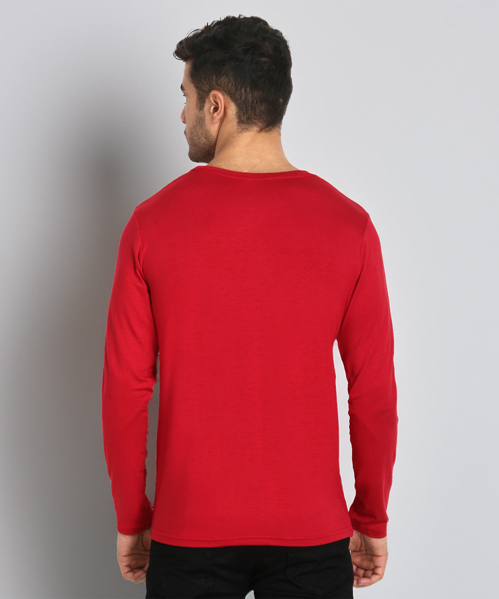 Naturefab Men's Organic Bamboo Full sleeve Tshirt Maroon