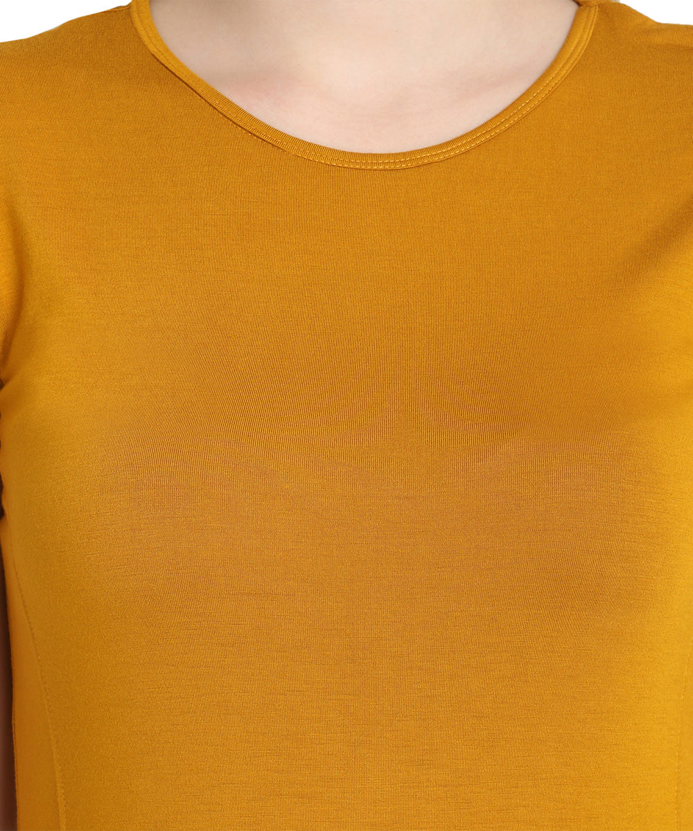 Naturefab Women's Organic Bamboo Tshirt Mustard