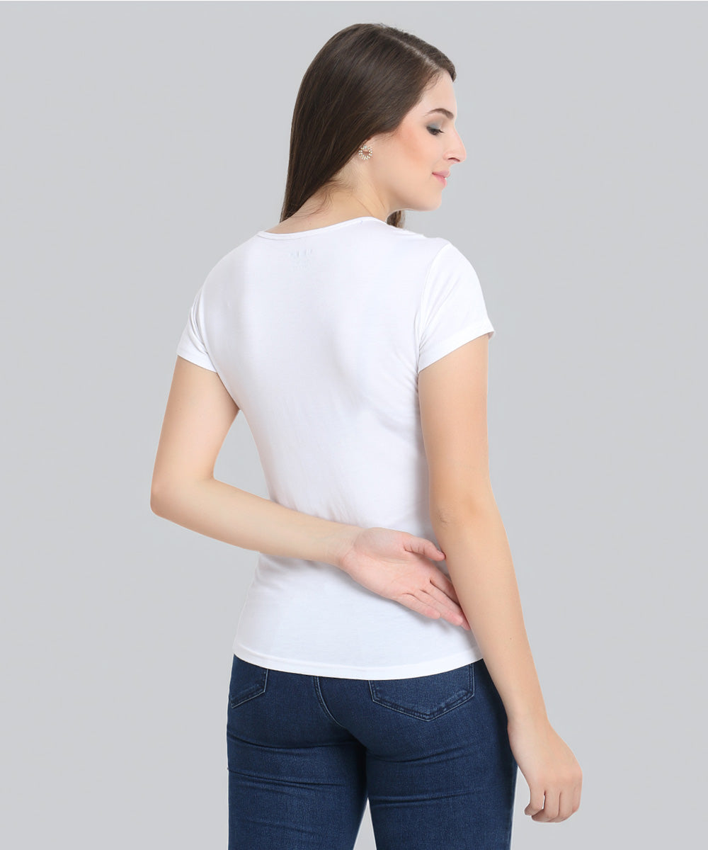 Naturefab Women's Organic Bamboo Tshirt White