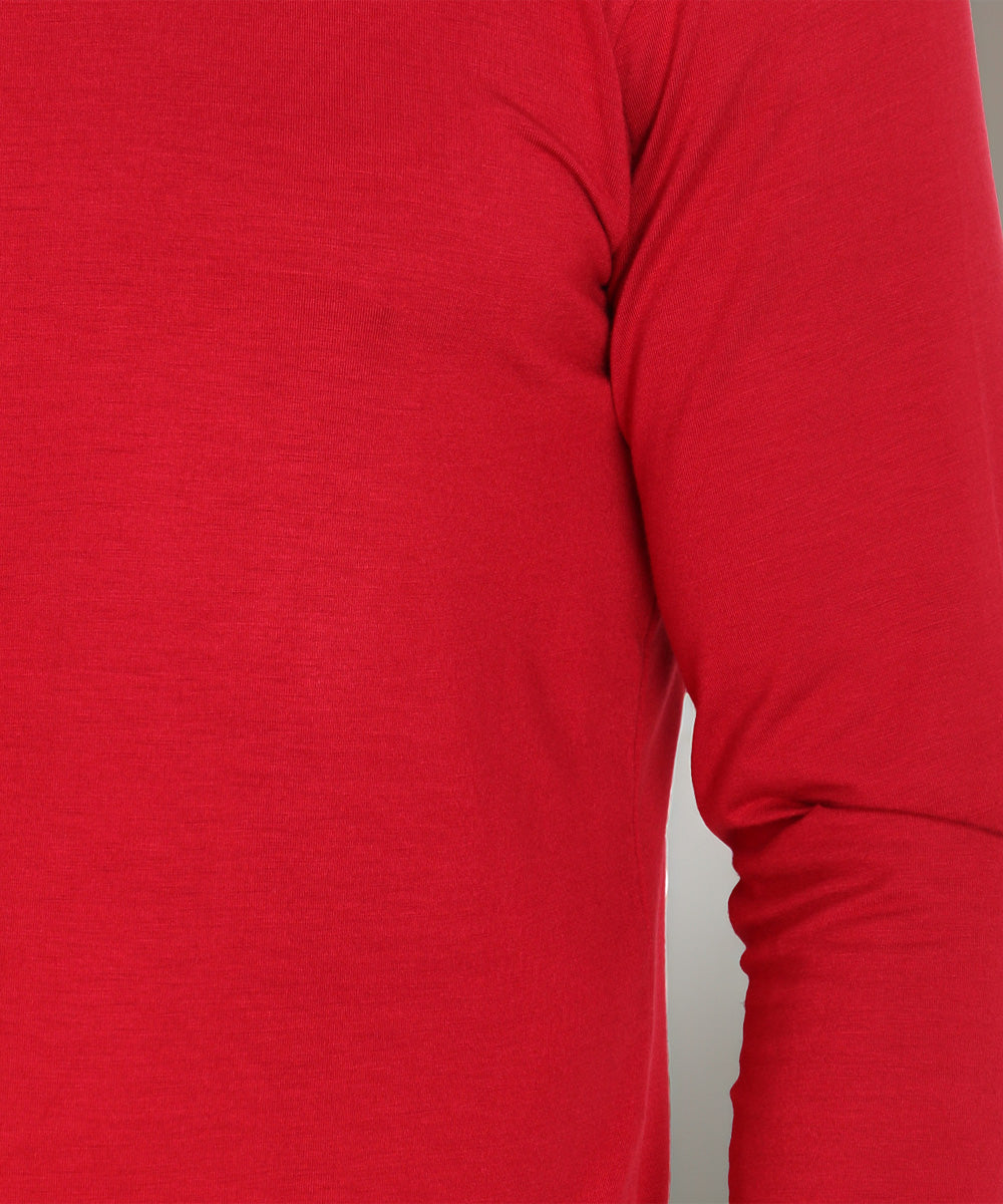 Naturefab Men's Organic Bamboo Full sleeve Tshirt Maroon