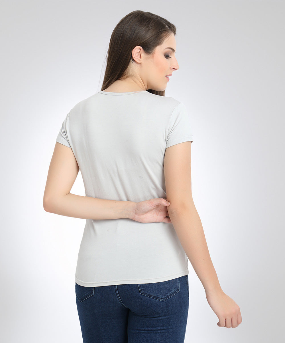 Naturefab Women's Organic Bamboo Tshirt Grey