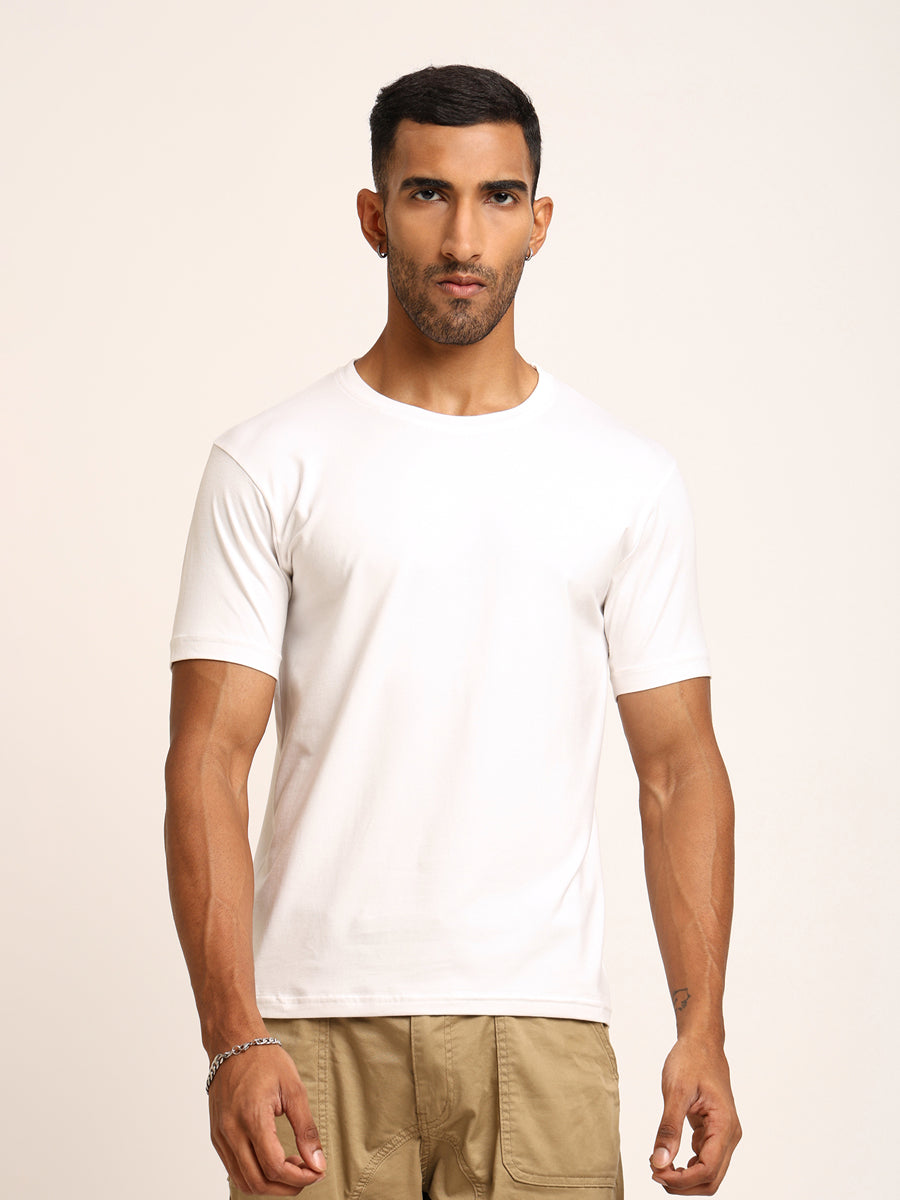 Naturefab Men's Organic Bamboo Tshirt White