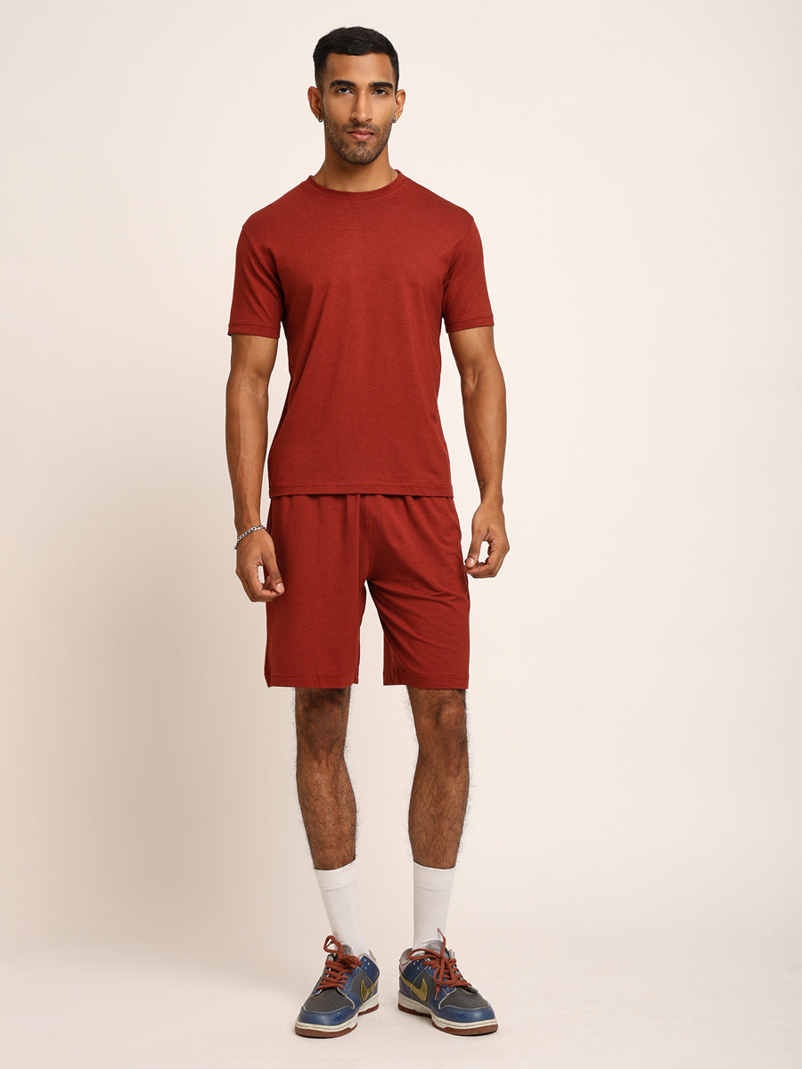 Naturefab Men's Organic Bamboo Co-ord Rust