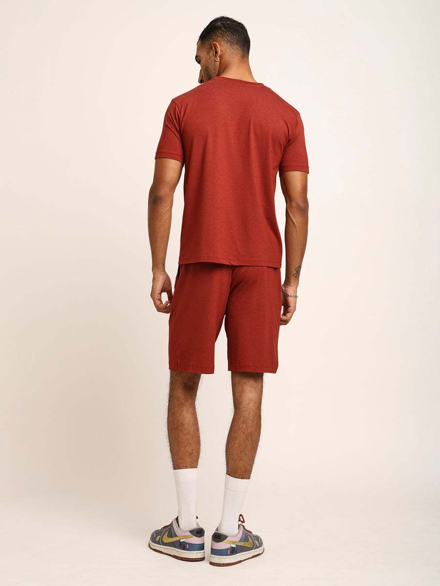 Naturefab Men's Organic Bamboo Co-ord Rust