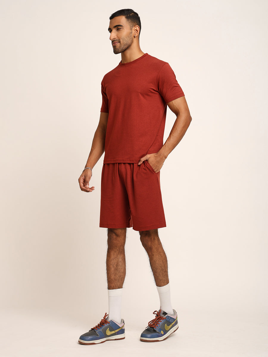 Naturefab Men's Organic Bamboo Co-ord Rust