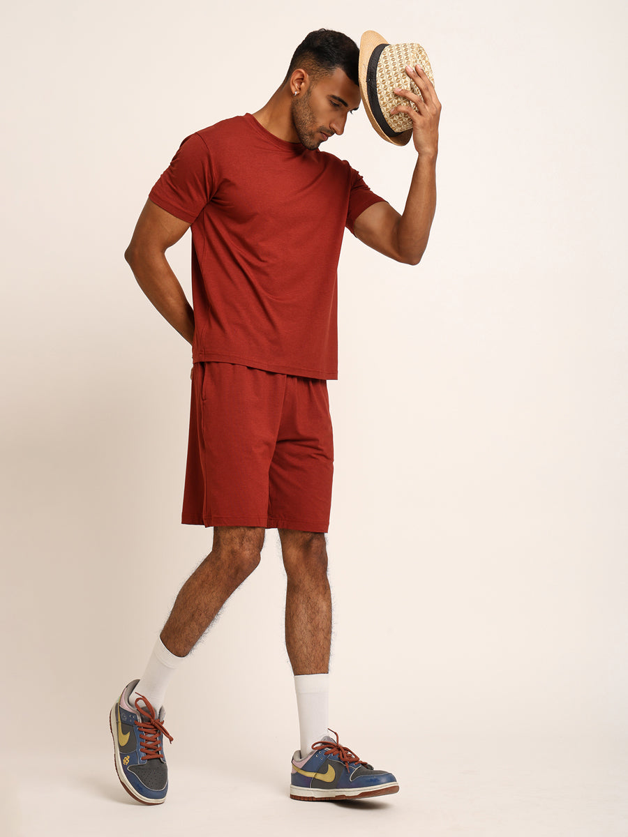Naturefab Men's Organic Bamboo Co-ord Rust