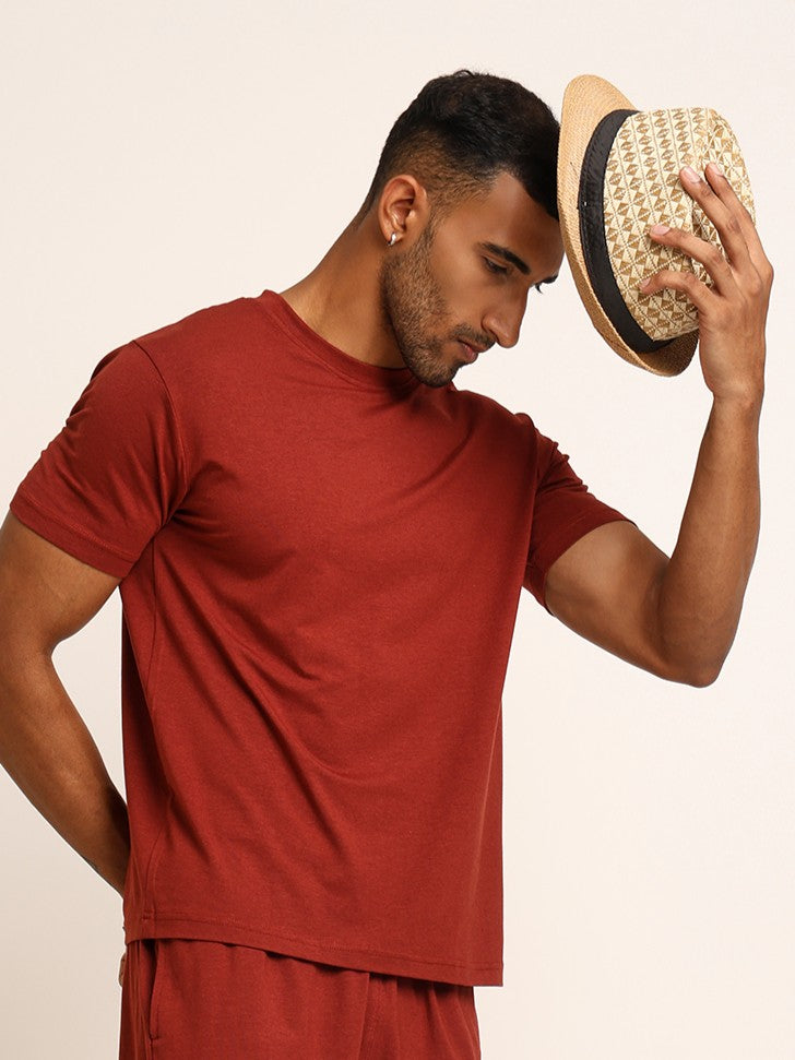 Naturefab Men's Organic Bamboo Tshirt Rust