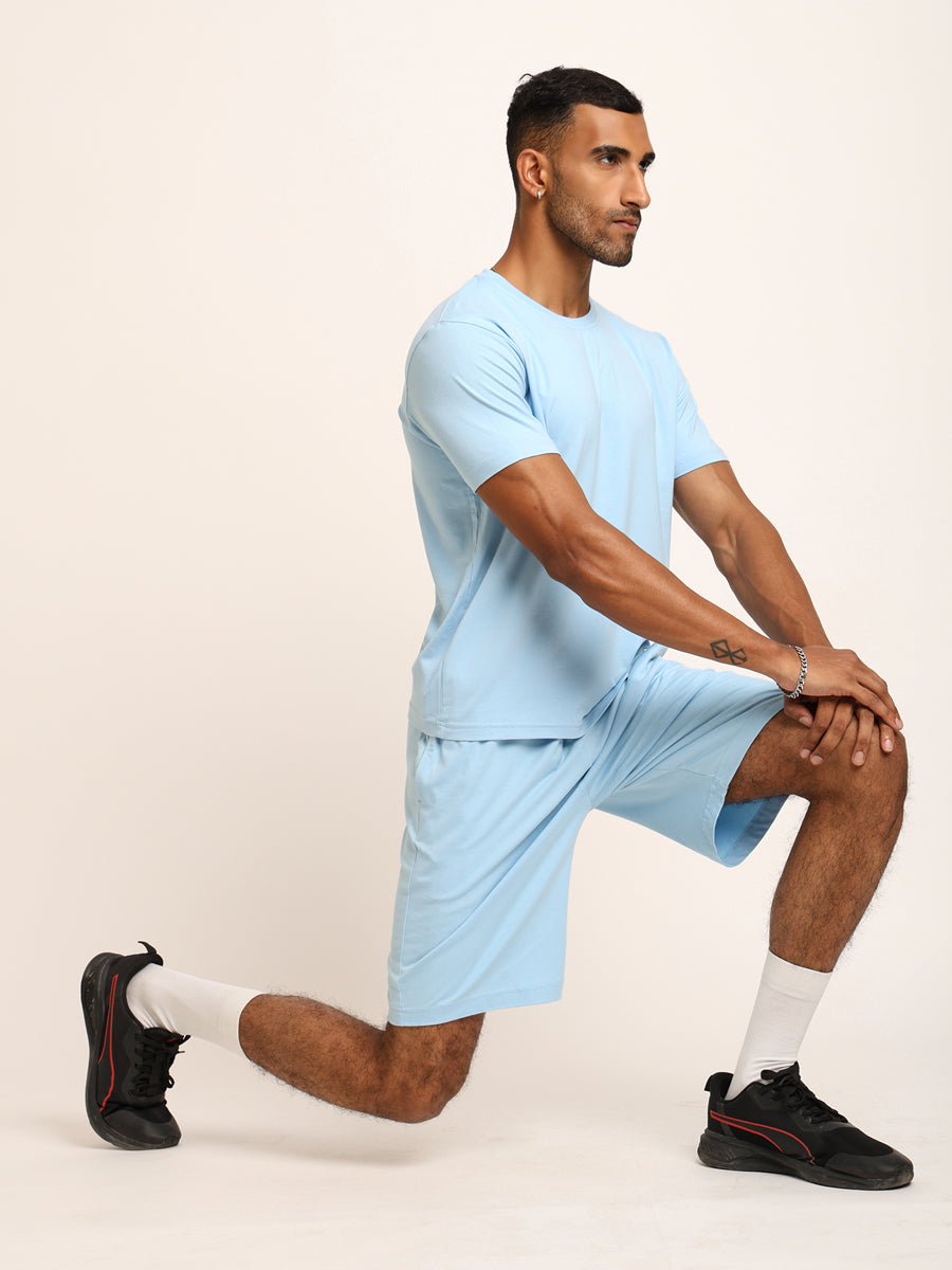 Naturefab Men's Organic Bamboo Co-ord Sky Blue