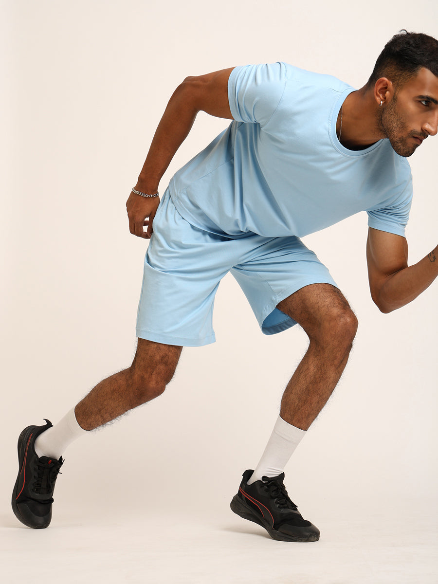 Naturefab Men's Organic Bamboo Co-ord Sky Blue