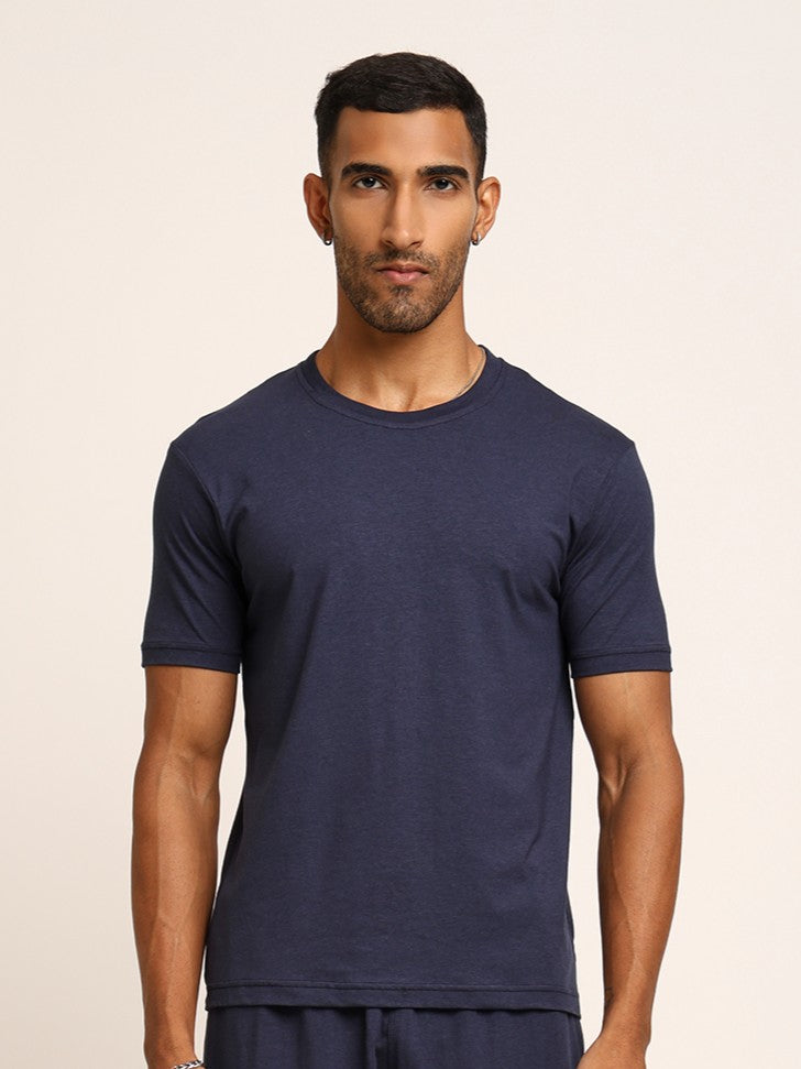 Naturefab Men's Organic Bamboo Tshirt Mood Indigo