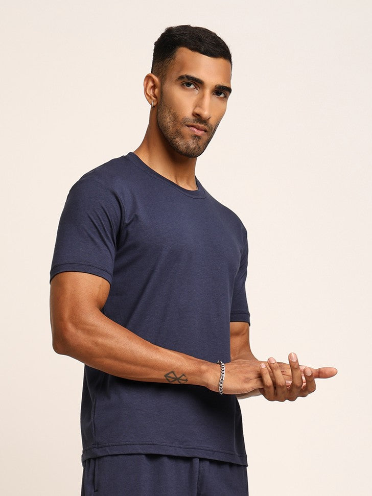 Naturefab Men's Organic Bamboo Tshirt Mood Indigo