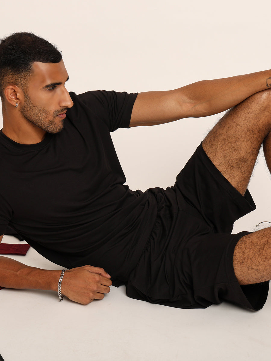 Naturefab Men's Organic Bamboo Co-ord Black