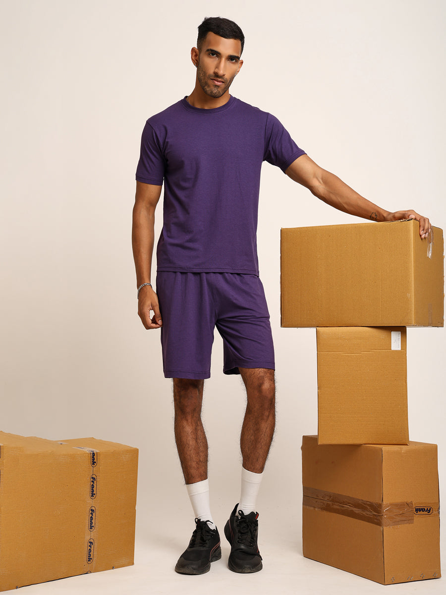Naturefab Men's Organic Bamboo Co-ord Purple