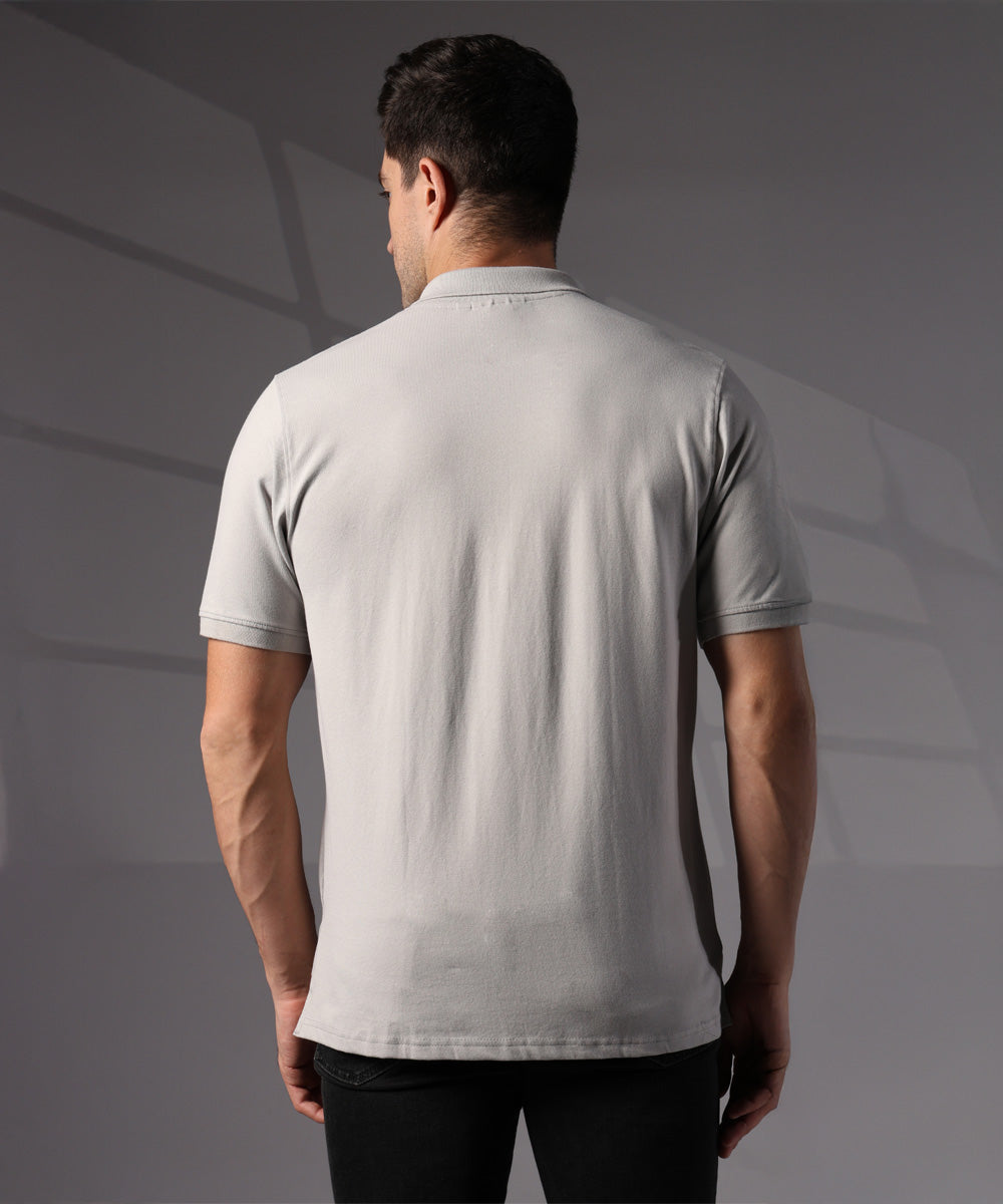 Naturefab Men’s Organic Bamboo Polo Tshirt Grey