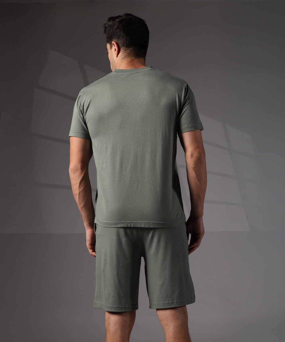Naturefab Men's Organic Bamboo Co-ord Granite Green