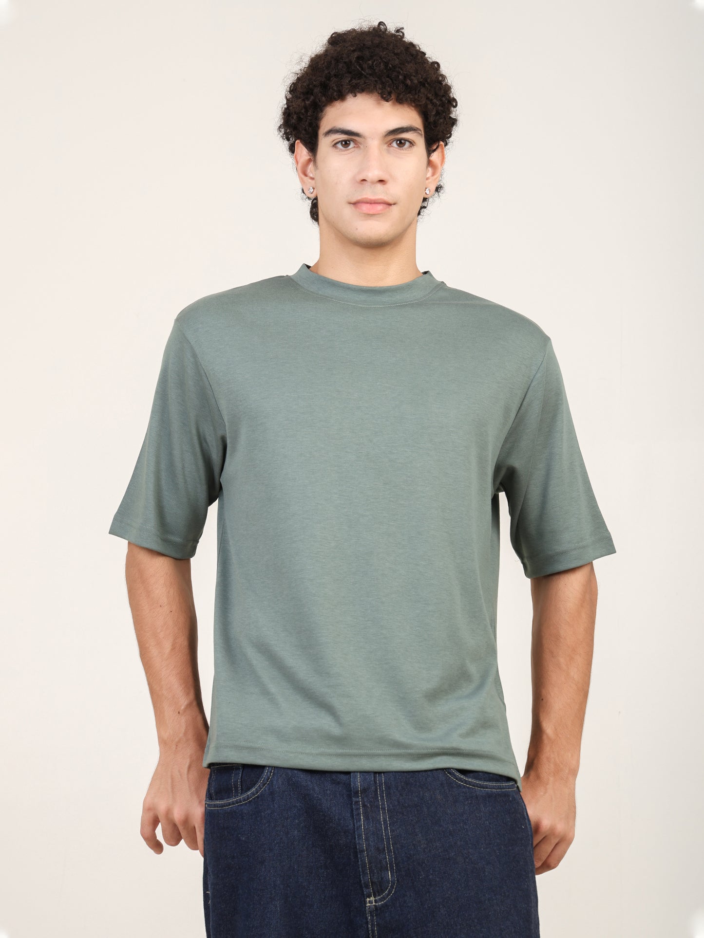 Naturefab Herren Bio Bambus T-Shirt Granite Green
