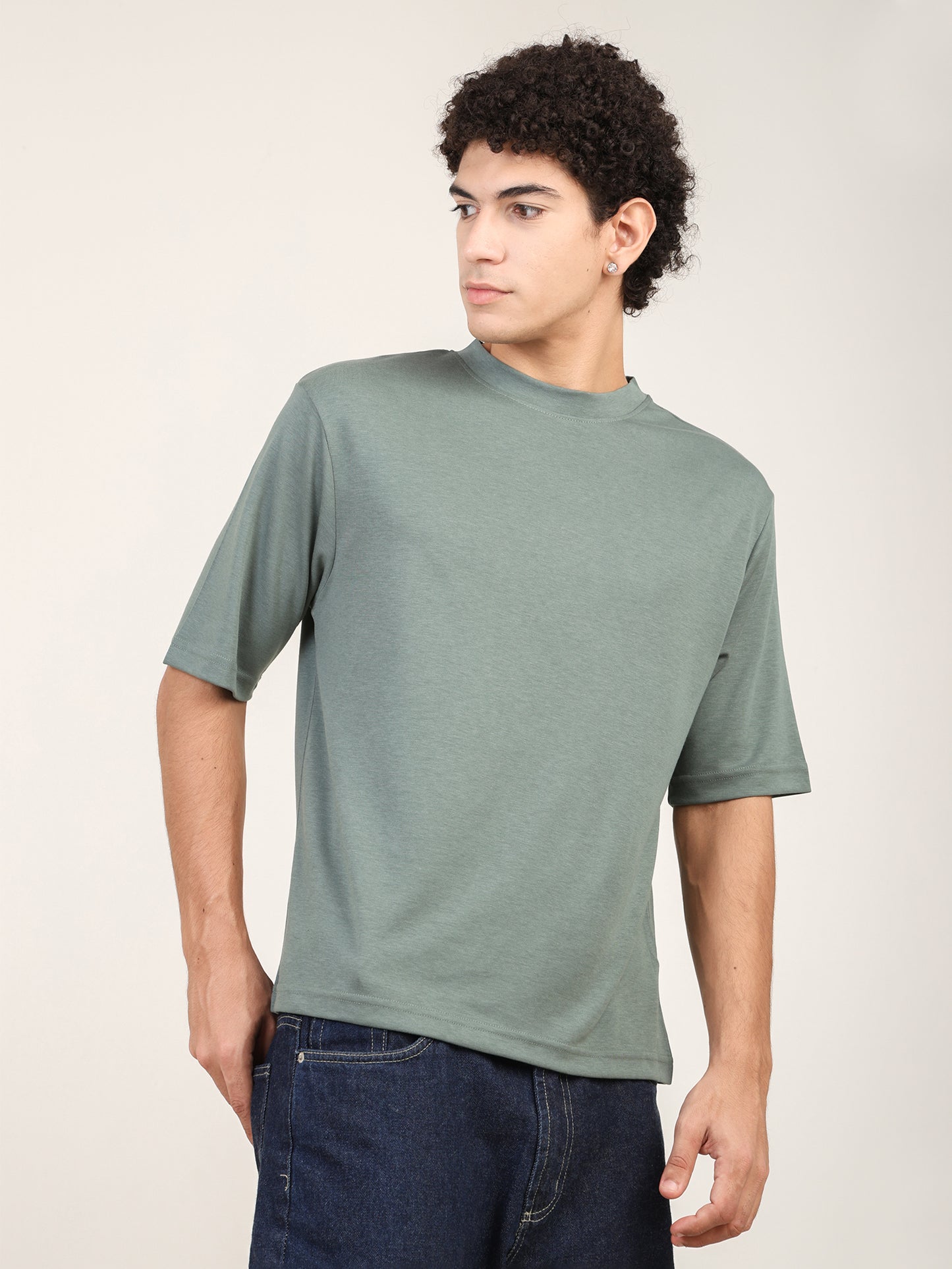 Naturefab Herren Bio Bambus T-Shirt Granite Green