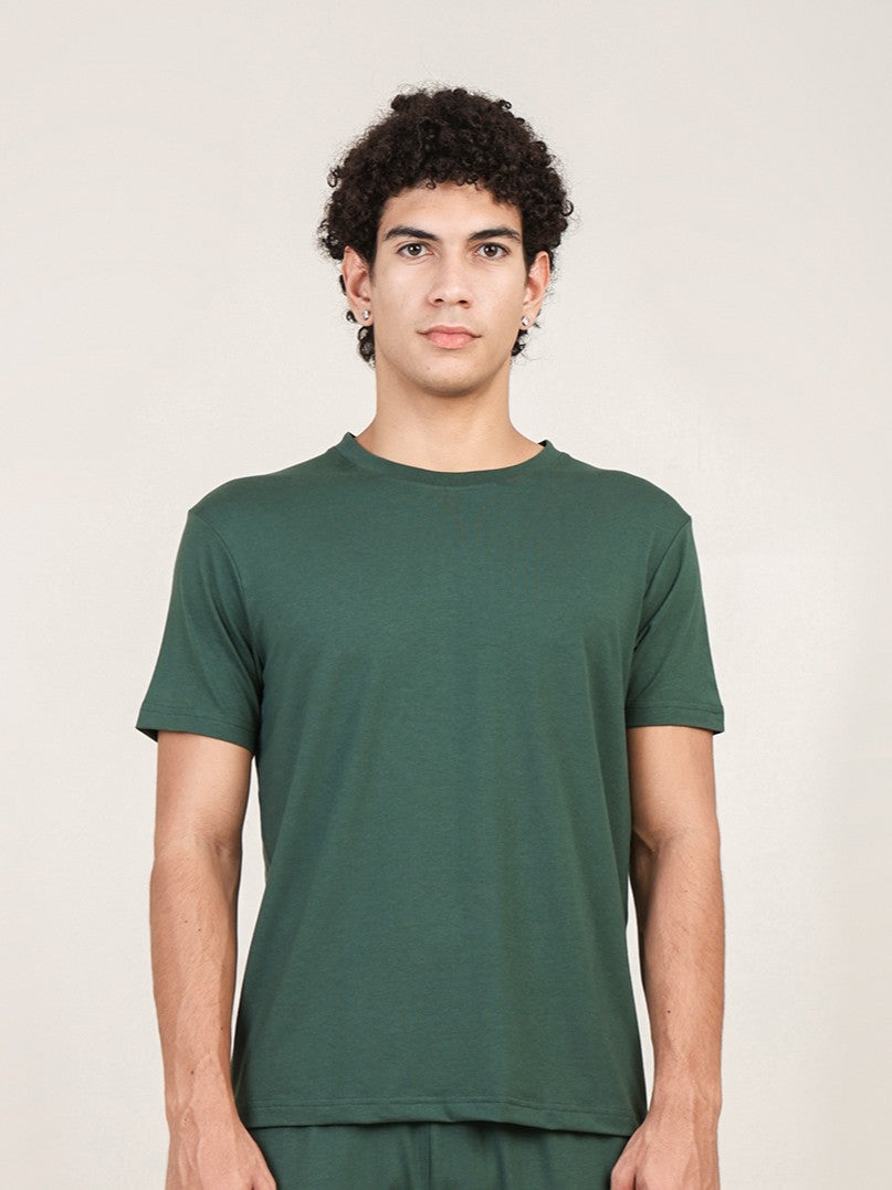 Naturefab Herren Bio Bambus T-Shirt Granite Green
