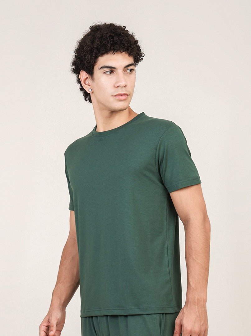 Naturefab Herren Bio Bambus T-Shirt Granite Green