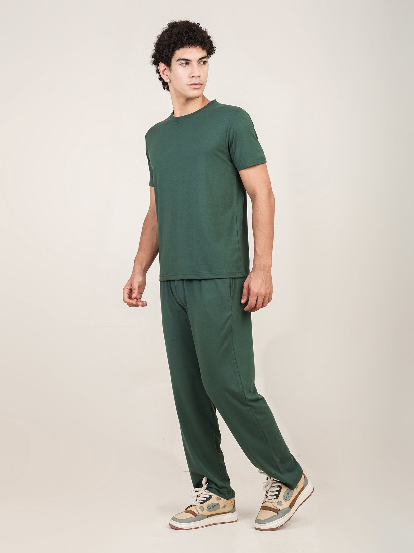 Naturefab Herren Bio-Bambus-Set Granitgrün