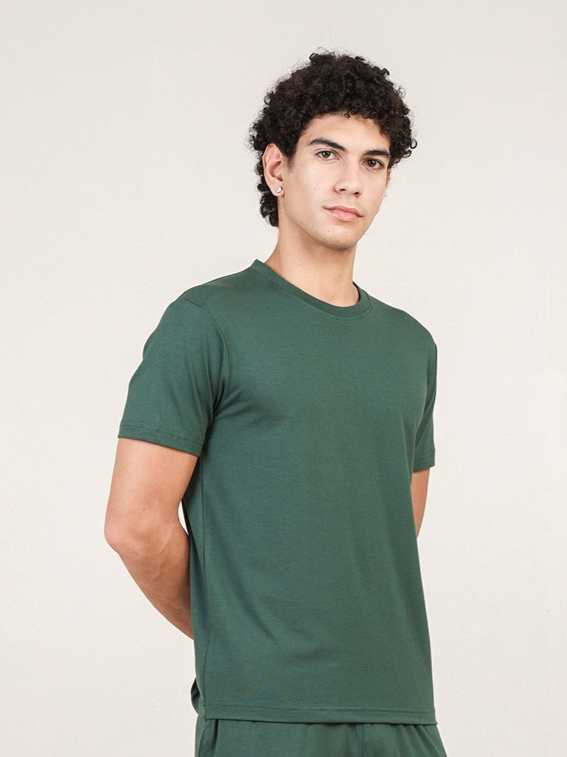 Naturefab Herren Bio Bambus T-Shirt Granite Green