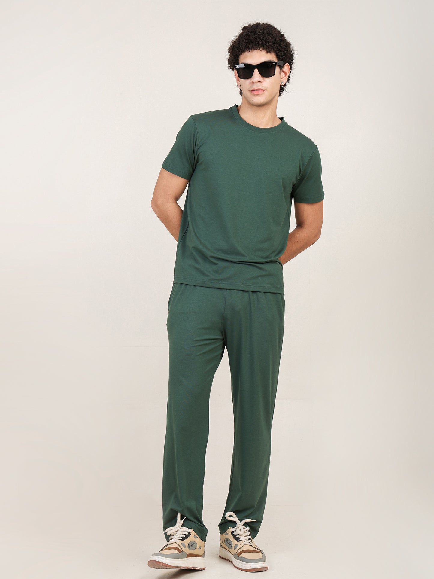 Naturefab Men’s Organic Bamboo Pajama Forest Green