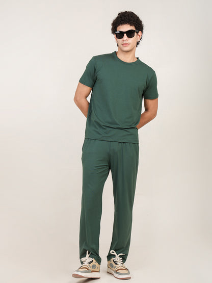 Naturefab Men’s Organic Bamboo Pajama Forest Green