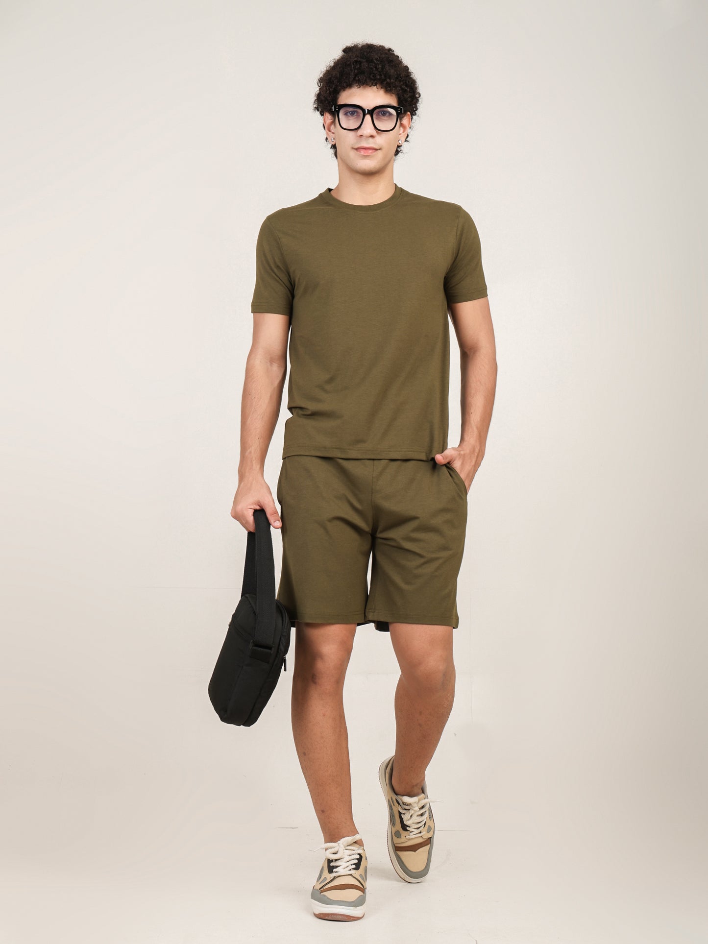 Naturefab Herren Bio-Bambus-Set Granitgrün