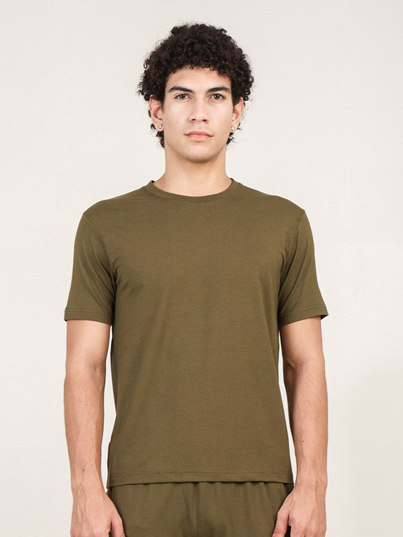 Naturefab Men's Organic Bamboo Tshirt Moss Green