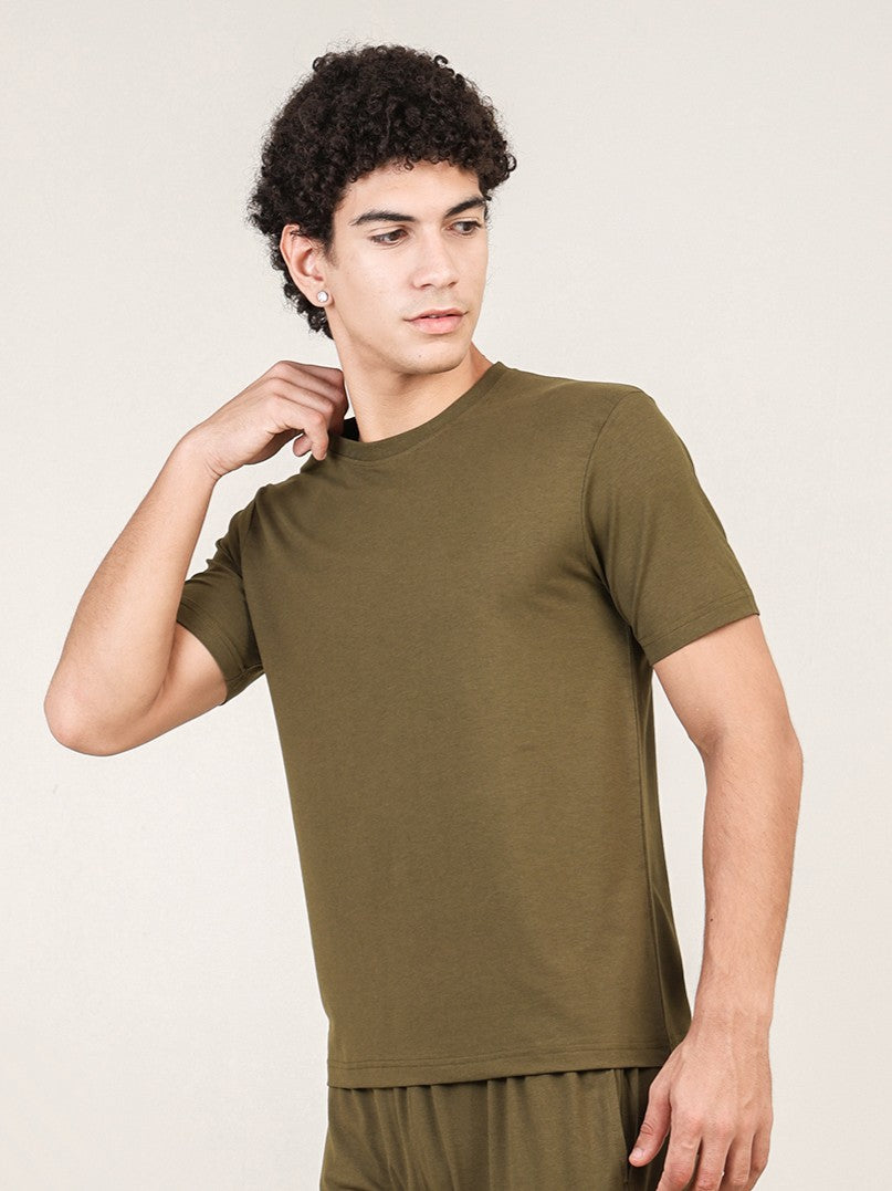 Naturefab Men's Organic Bamboo Tshirt Moss Green