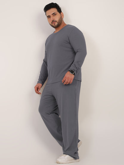 Naturefab Men's Organic Bamboo Full Sleeve Pajama Co-ord Ash Gray