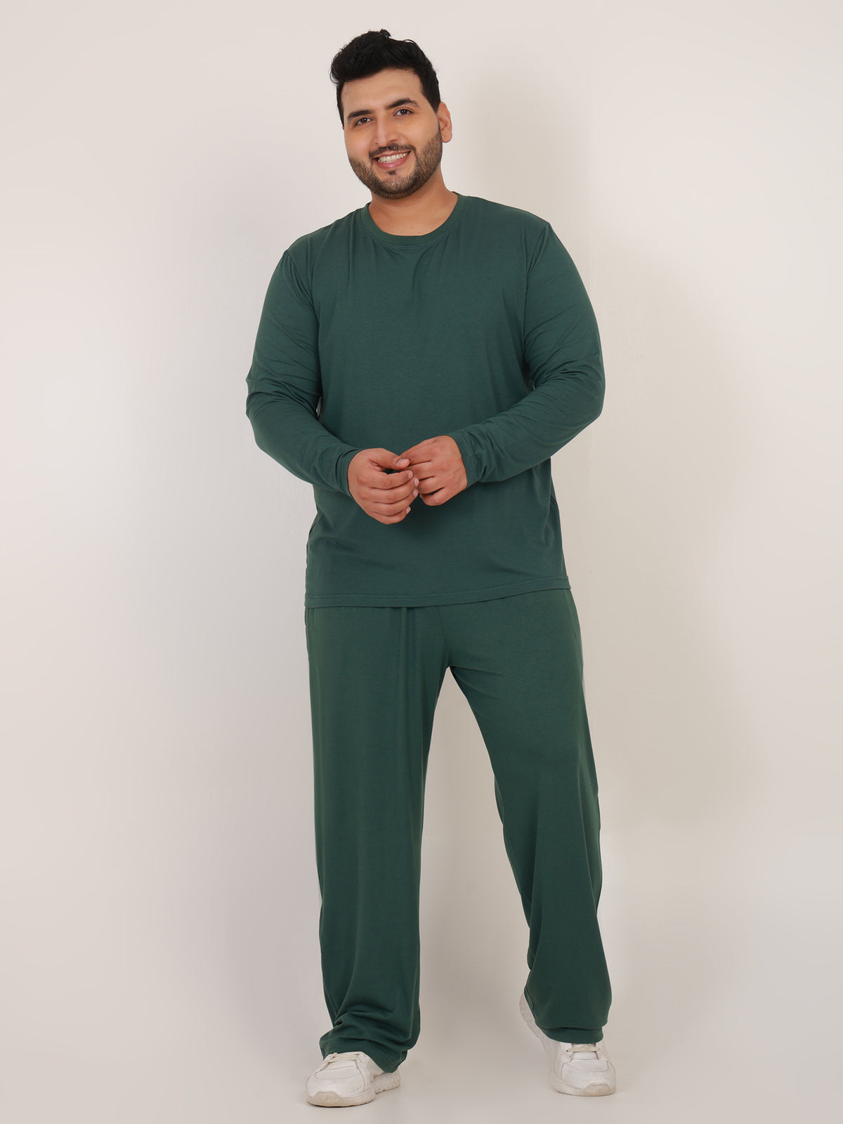 Naturefab Men's Organic Bamboo Full Sleeve Pajama Co-ord Forest Green