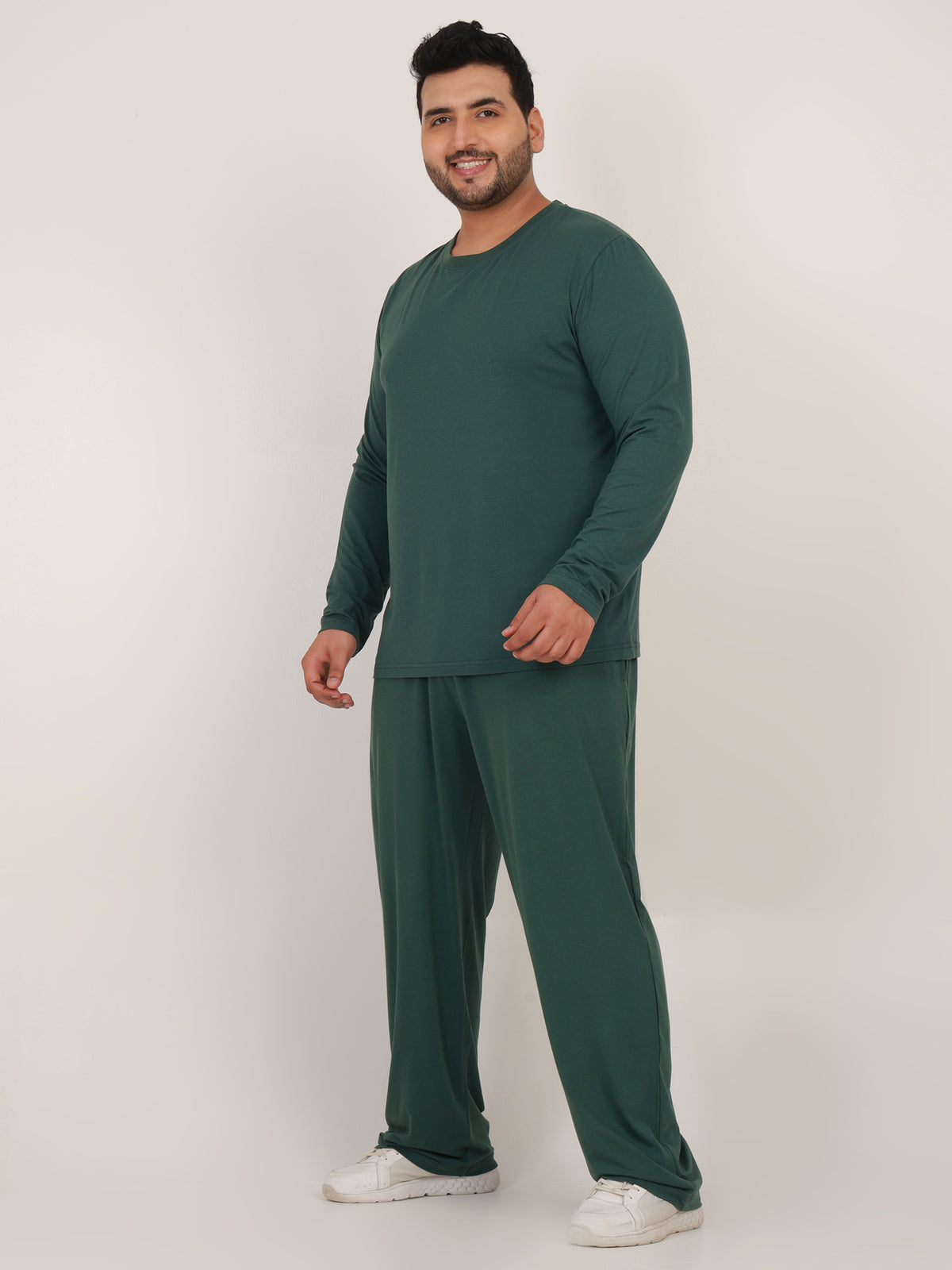 Naturefab Men's Organic Bamboo Full Sleeve Pajama Co-ord Forest Green