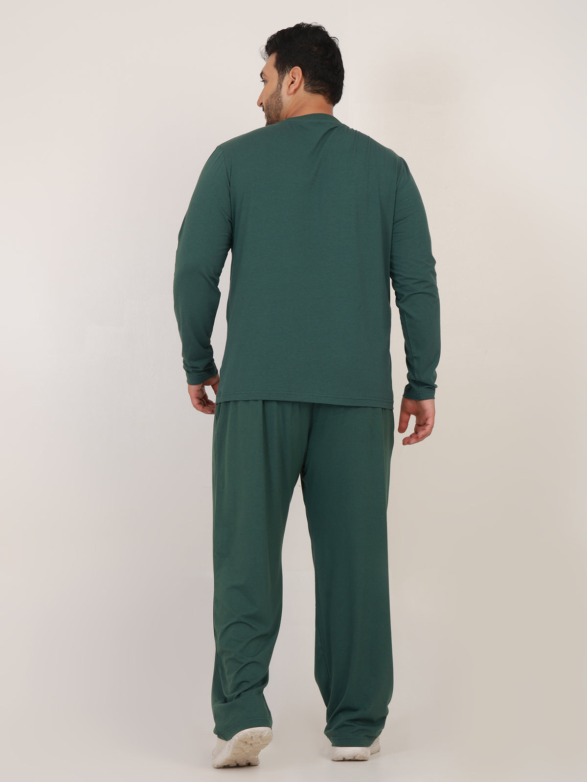 Naturefab Men's Organic Bamboo Full Sleeve Pajama Co-ord Forest Green