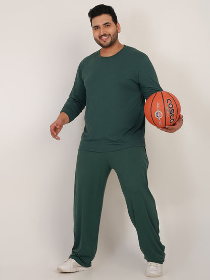 Naturefab Men's Organic Bamboo Full Sleeve Pajama Co-ord Forest Green